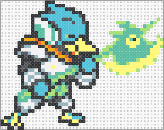 BATTLE BERDLY - yellow,light blue,teal