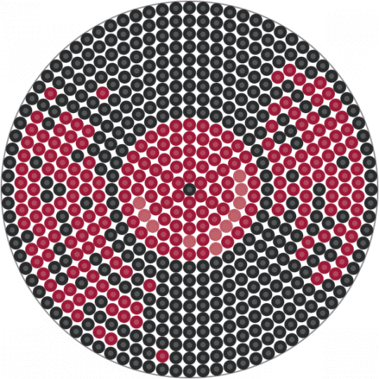 vinyl record - black, red