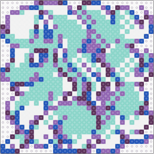 Alolan Ninetales small - pink,light blue,alolan ninetales,ninetails,pokemon,pkmn,small,mini,chibi