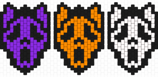 Cat Ghostfaces - black,purple,orange,cat,ghostface,ghost,face,scream,halloween,scary