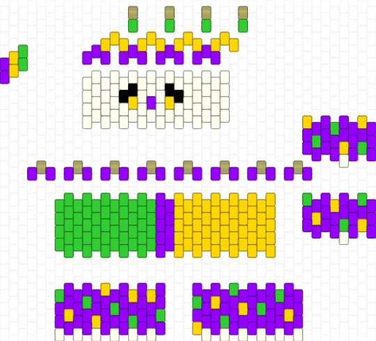 Mardi Gras Clown Pattern 2 - purple,yellow,clown,3d,pattern,mardi gras,mardi,gras,new orleans