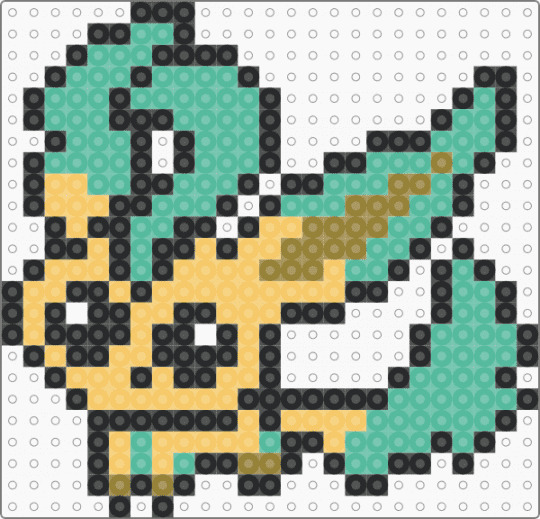 Babie Derp Leef SHINY - yellow,teal,derp,chibi,babie,baby,pokemon,pkmn,leafeon