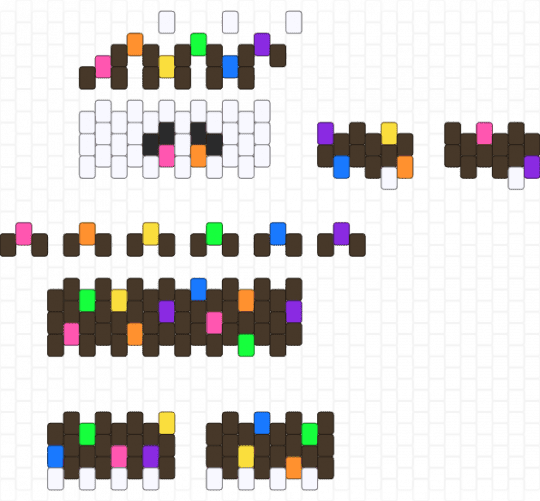 MINI 3D Clown Pattern - Cosmic Brownie - brown,3d,mini,clown,pattern,cosmic,brownie