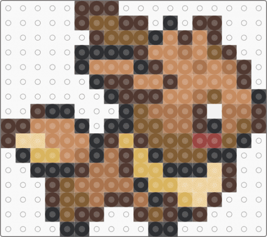 HGSS Eevee - brown,tan,eevee,pokemon,pkmn,hgss,heartgold,soulsilver,mini