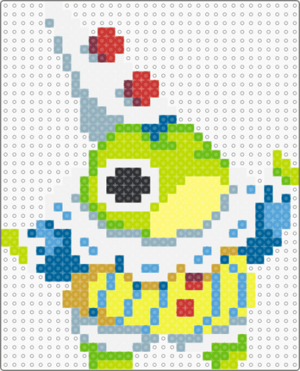 Just A Lil' Guy - light blue,green,yellow,clown,frog,clown frog,cute,chibi