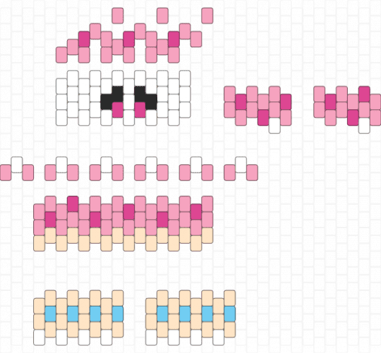 MINI 3D Clown Pattern - Birthday Cake - pink,beige,3d,mini,clown,pastry,birthday,cake,cupcake