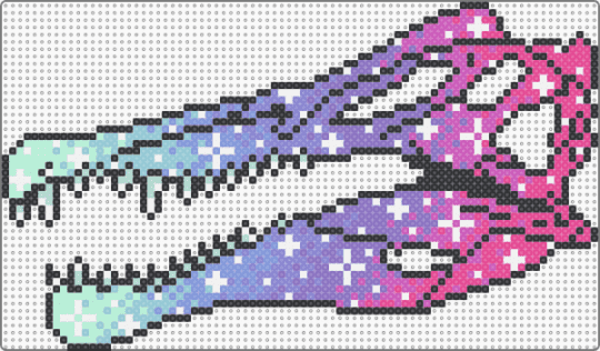 Spino Skull - Cosmic - pink,blue,spino,spinosaurus,dino,dinosaur,skull,bone,skeleton,galaxy