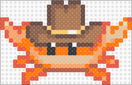 Yee Claw - animal,western,crustacean,tan,red,orange,crab,cowboy,mini,small,hat