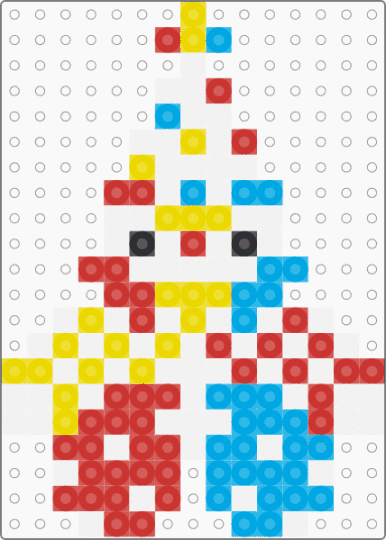 Mini Clown - red,light blue,mini,clown,cute,small,jester