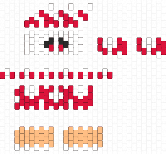 MINI 3D Clown Pattern - Mushroom - red,orange,3d,mini,clown,mushroom,mush