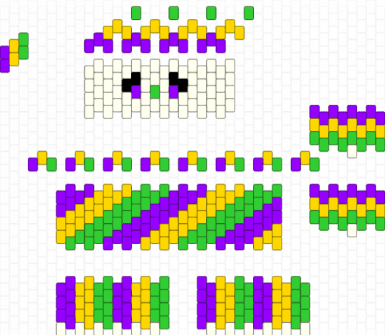 Mardi Gras Clown Pattern - yellow,purple,clown,3d,pattern,mardi gras,mardi,gras,new orleans