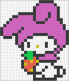 Melody - my melody,sanrio,strawberry,character,cute,pink,white