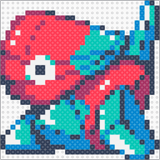 Porygon Small - video game,anime,gaming,pokemon,purple,red,porygon,pkmn,small,chibi