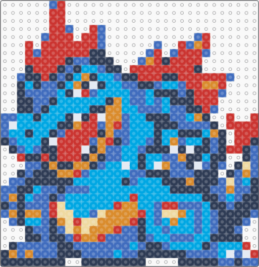 Feraligatr Small - video game,creature,anime,gaming,pokemon,purple,red,blue,light blue,feraligatr,pkmn,small,chibi,johto