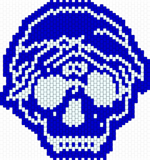 G59 Skull - purple,white