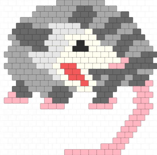He Scream At Own A$$ - gray,beige,possum,opossum,meme,animal,scream
