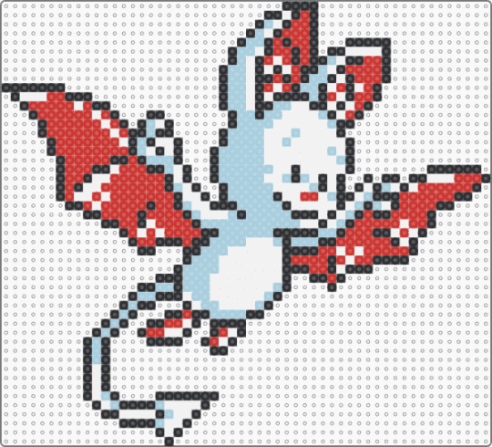 Neopets - Korbat - red,light blue,neopets,korbat,y2k,nostalgia,90s