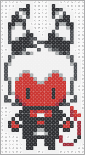 Mozzie - Hazbin Hotel - white,red,moxxie,hazbin,hotel,chibi
