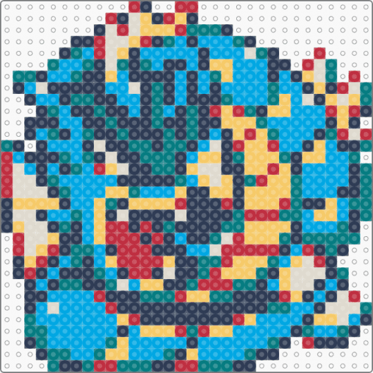 Gyarados Small - teal,purple,light blue,gyarados,pokemon,pkmn,small,mini,chibi