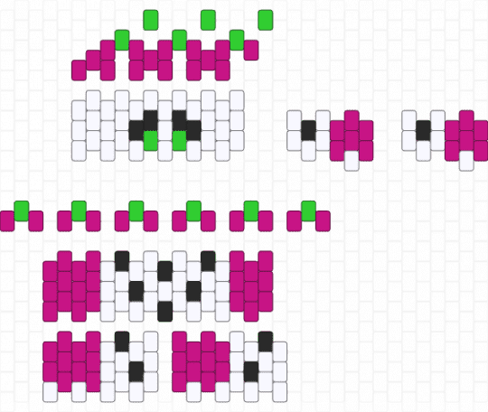 MINI 3D Clown Pattern - Dragonfruit - pink,3d,mini,clown,pattern,dragonfruit,dragon,fruit