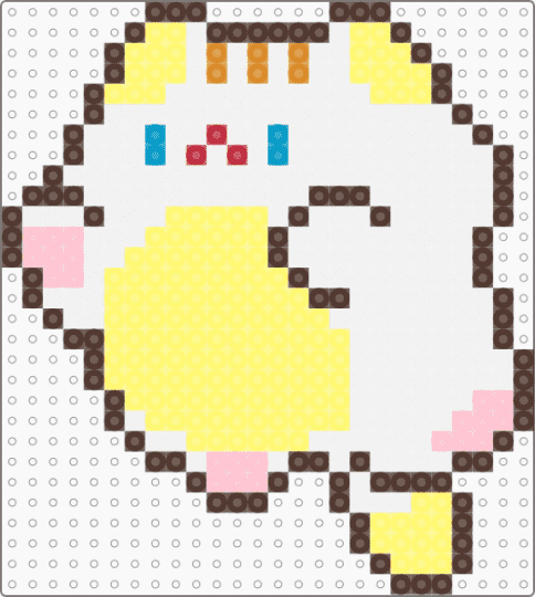 Clown Kittyyy - white,brown,yellow,clown,cat,kitty,cute,small