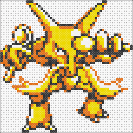 Alakazam Red Sprite - orange,yellow,pokemon,pkmn,alakazam,red,retro,1994
