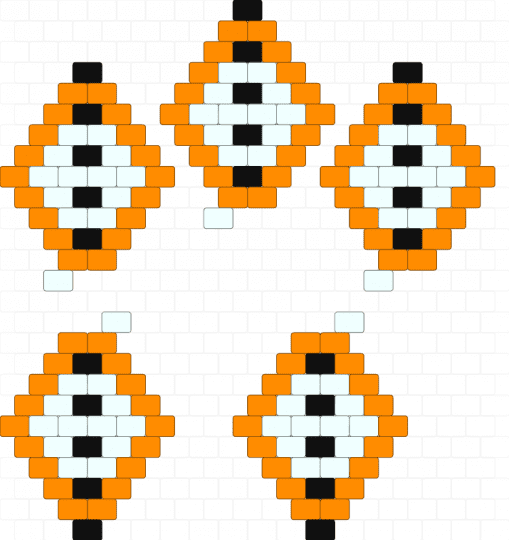 3d Star Pattern Idea Panels - 3d, cute, orange, pattern, star, stars, white
