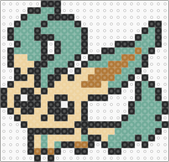 Babie Derp Leef - beige,teal,derp,chibi,babie,baby,pokemon,pkmn,leafeon