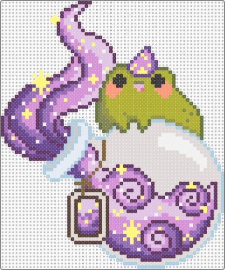 Potion Frog - beige,pink,green,wizard,potion,frog,cute,magic