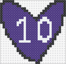 birthday 10 heart - heart,decade,love,vibrant,purple,birthday,keepsake,celebration