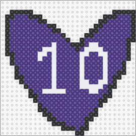 birthday 10 heart - heart,decade,love,captivating,vibrant,purple,birthday,keepsake,celebration