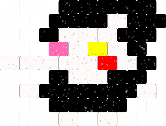 he made himself known  to me in a trip - black,white,pink,colorful,deltarune