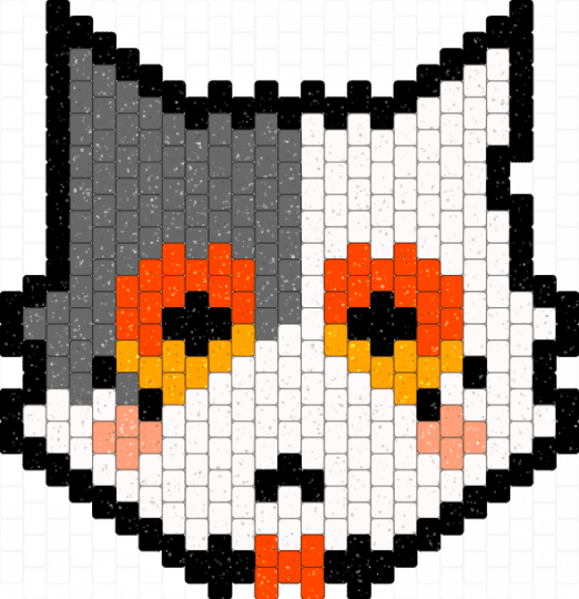 spine - white,gray,cat