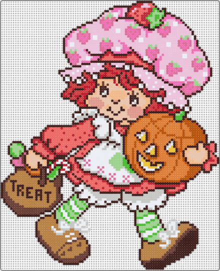 Strawberry Shortcake Trick-or-Treat - brown,beige,red,pink