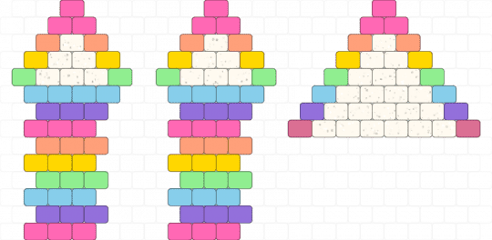 kandi cat ears and antennas (make 2 of the triangles) - pink,purple,light blue,alien,rainbow,antennas,antennae,colorful,headband,accessories,cute