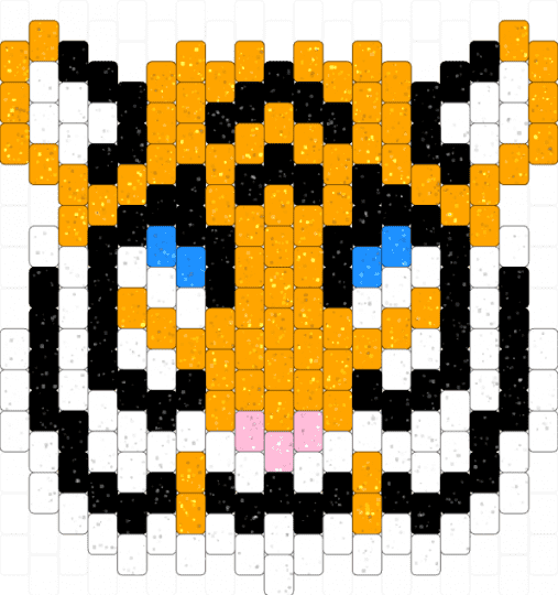 tiger | NOT MY PATTERN !! - animal, big cat, cat, charm, head, orange, tiger