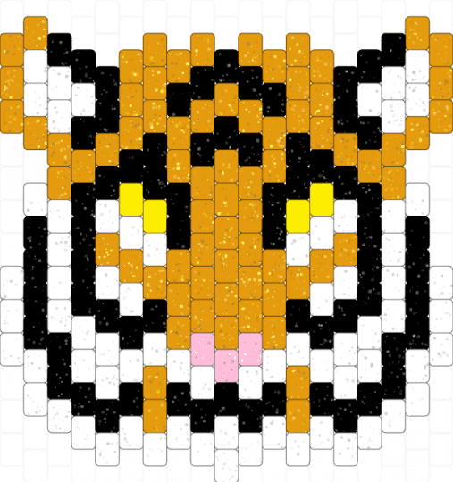 tiger | NOT MY PATTERN !! - animal, big cat, cat, charm, head, orange, tiger