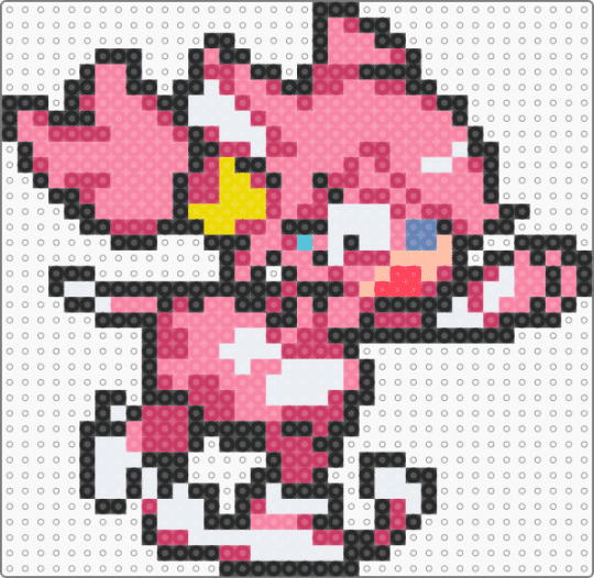 Scared Runing Pink - anime, anime character, cat, character, deltarune, mew mew deltarune, pink, running, video game