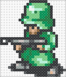 AW2 Green Earth Infantry - infantry,advance wars,soldier,video game,gameboy,character,army,green