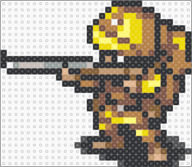 AW2 Yellow Comet Infantry - infantry,advance wars,soldier,video game,gameboy,character,army,yellow,brown