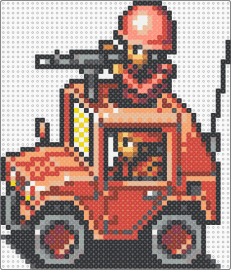 AW2 Orange Star Recon - recon,advance wars,soldier,video game,gameboy,character,army,red,orange