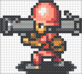 AW2 Orange Star Mech - mech,advance wars,soldier,video game,gameboy,character,army,red