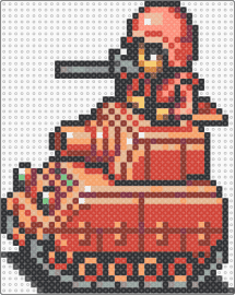 AW2 Orange Star Tank - tank,advance wars,soldier,video game,gameboy,character,army,red,orange