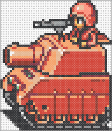 AW2 Orange Star Md Tank - tank,advance wars,soldier,video game,gameboy,character,army,red,orange