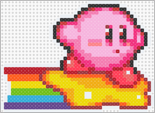 Kirby - red,pink,orange,yellow
