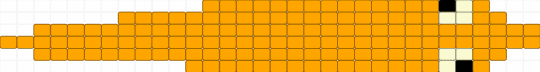 Orange worm ( worm on string) - orange