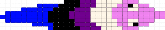 Genderfluid worm on string - purple,pink