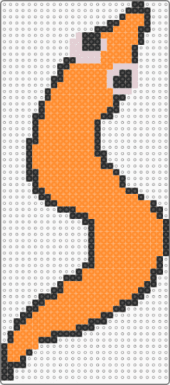 Orange worm on string perler - squirmle,worm,string,animal,insect,orange