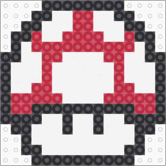Super Mario 3 Red Mushroom - white,red,super mario 3