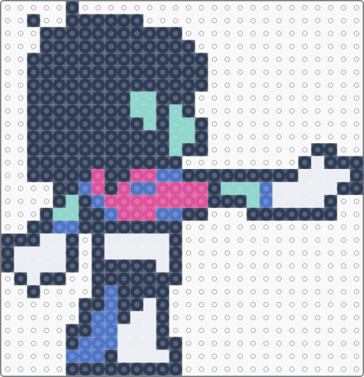 Pointing Kris downscaled - purple,deltarune,kris